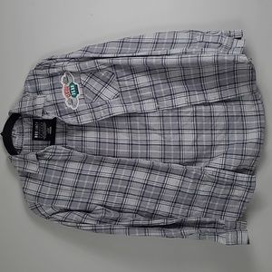 Box Lunch Friends flannel plaid button up shirt and toboggan